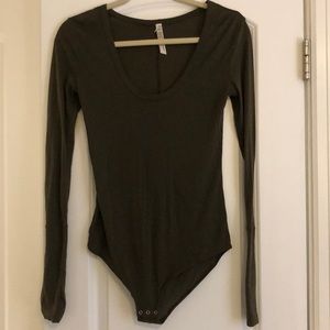 Free people scoop neck bodysuit